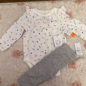 GAP Baby Bodysuit with Colorful Heart Design